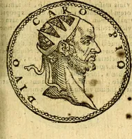 Picture 55 of 105 from Imagines et vitae imperatorvm Romanorvm: Illae ad vetusta numismata fideliter designatae; hae ex probatissimis auctoribus depromtae. Addita ad singulas imagines Ausonÿ & aliorum Elogia Tetrasticha (1599), leaf 120