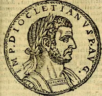 An illustration from Imagines et vitae imperatorvm Romanorvm: Illae ad vetusta numismata fideliter designatae; hae ex probatissimis auctoribus depromtae. Addita ad singulas imagines Ausonÿ & aliorum Elogia Tetrasticha (1599)