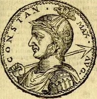 Picture 66 of 105 from Imagines et vitae imperatorvm Romanorvm: Illae ad vetusta numismata fideliter designatae; hae ex probatissimis auctoribus depromtae. Addita ad singulas imagines Ausonÿ & aliorum Elogia Tetrasticha (1599), leaf 144