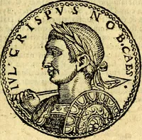 Picture 67 of 105 from Imagines et vitae imperatorvm Romanorvm: Illae ad vetusta numismata fideliter designatae; hae ex probatissimis auctoribus depromtae. Addita ad singulas imagines Ausonÿ & aliorum Elogia Tetrasticha (1599), leaf 146