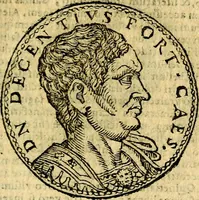 An illustration from Imagines et vitae imperatorvm Romanorvm: Illae ad vetusta numismata fideliter designatae; hae ex probatissimis auctoribus depromtae. Addita ad singulas imagines Ausonÿ & aliorum Elogia Tetrasticha (1599)