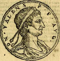 An illustration from Imagines et vitae imperatorvm Romanorvm: Illae ad vetusta numismata fideliter designatae; hae ex probatissimis auctoribus depromtae. Addita ad singulas imagines Ausonÿ & aliorum Elogia Tetrasticha (1599)
