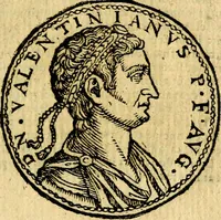 An illustration from Imagines et vitae imperatorvm Romanorvm: Illae ad vetusta numismata fideliter designatae; hae ex probatissimis auctoribus depromtae. Addita ad singulas imagines Ausonÿ & aliorum Elogia Tetrasticha (1599)
