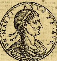 An illustration from Imagines et vitae imperatorvm Romanorvm: Illae ad vetusta numismata fideliter designatae; hae ex probatissimis auctoribus depromtae. Addita ad singulas imagines Ausonÿ & aliorum Elogia Tetrasticha (1599)