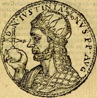 An illustration from Imagines et vitae imperatorvm Romanorvm: Illae ad vetusta numismata fideliter designatae; hae ex probatissimis auctoribus depromtae. Addita ad singulas imagines Ausonÿ & aliorum Elogia Tetrasticha (1599)