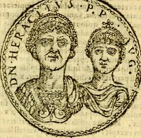 Picture 94 of 105 from Imagines et vitae imperatorvm Romanorvm: Illae ad vetusta numismata fideliter designatae; hae ex probatissimis auctoribus depromtae. Addita ad singulas imagines Ausonÿ & aliorum Elogia Tetrasticha (1599), leaf 204
