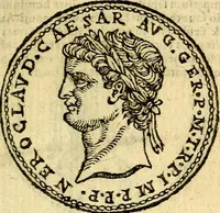 An illustration from Imagines et vitae imperatorvm Romanorvm: Illae ad vetusta numismata fideliter designatae; hae ex probatissimis auctoribus depromtae. Addita ad singulas imagines Ausonÿ & aliorum Elogia Tetrasticha (1599)