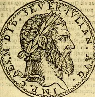 Picture 23 of 105 from Imagines et vitae imperatorvm Romanorvm: Illae ad vetusta numismata fideliter designatae; hae ex probatissimis auctoribus depromtae. Addita ad singulas imagines Ausonÿ & aliorum Elogia Tetrasticha (1599), leaf 54
