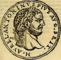 An illustration from Imagines et vitae imperatorvm Romanorvm: Illae ad vetusta numismata fideliter designatae; hae ex probatissimis auctoribus depromtae. Addita ad singulas imagines Ausonÿ & aliorum Elogia Tetrasticha (1599)