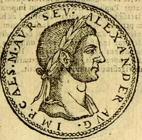 Picture 32 of 105 from Imagines et vitae imperatorvm Romanorvm: Illae ad vetusta numismata fideliter designatae; hae ex probatissimis auctoribus depromtae. Addita ad singulas imagines Ausonÿ & aliorum Elogia Tetrasticha (1599), leaf 72