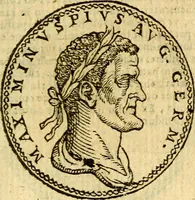 Picture 33 of 105 from Imagines et vitae imperatorvm Romanorvm: Illae ad vetusta numismata fideliter designatae; hae ex probatissimis auctoribus depromtae. Addita ad singulas imagines Ausonÿ & aliorum Elogia Tetrasticha (1599), leaf 74