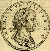 An illustration from Imagines et vitae imperatorvm Romanorvm: Illae ad vetusta numismata fideliter designatae; hae ex probatissimis auctoribus depromtae. Addita ad singulas imagines Ausonÿ & aliorum Elogia Tetrasticha (1599)