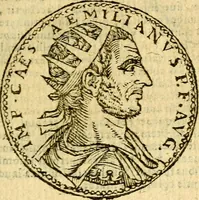 Picture 44 of 105 from Imagines et vitae imperatorvm Romanorvm: Illae ad vetusta numismata fideliter designatae; hae ex probatissimis auctoribus depromtae. Addita ad singulas imagines Ausonÿ & aliorum Elogia Tetrasticha (1599), leaf 98