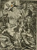 An illustration from Imagines sanctorum ord. S. Benedicti : tabellis aereis expressae cum eulogiis ex eorumdem vitis (1625)