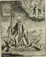 Picture 9 of 92 from Imagines sanctorum ord. S. Benedicti : tabellis aereis expressae cum eulogiis ex eorumdem vitis (1625), leaf 16
