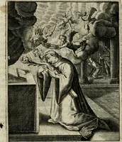 An illustration from Imagines sanctorum ord. S. Benedicti : tabellis aereis expressae cum eulogiis ex eorumdem vitis (1625)