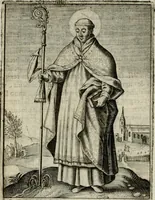 An illustration from Imagines sanctorum ord. S. Benedicti : tabellis aereis expressae cum eulogiis ex eorumdem vitis (1625)
