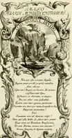 An illustration from Imago Caesaris : kayserliche Tugend-Bildnuss in Leopoldo dem Ersten, und Grossen, weyland höchst-seeligisten, und glorreichisten Angedenckens Römischen Kayser, u. u. : bey dem hoch-ansehenlichen Traur-Berüst und drey-tägiger Leich-Begängnusz, den 25. 26. und 27. Junij vorgestellet (1705)
