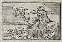 An illustration from I marmi del Doni, academico peregrino, cioè, Ragionamenti introdotti a farsi da varie conditioni d'huomini, à luoghi di honesto piacere in Firenze : ripieno di discorsi in varie scienze & discipline ; diviso in quattro libri .. (1609)