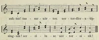An illustration from Imgerutsit nôtiggit 100 = Hundert eskimoische Lieder : freie Übersetzungen und Nachbildungen deutscher Volksgesänge (1872)
