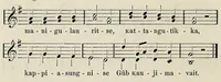 Picture 5 of 7 from Imgerutsit nôtiggit 100 = Hundert eskimoische Lieder : freie Übersetzungen und Nachbildungen deutscher Volksgesänge (1872), leaf 80