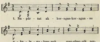 An illustration from Imgerutsit nôtiggit 100 = Hundert eskimoische Lieder : freie Übersetzungen und Nachbildungen deutscher Volksgesänge (1872)