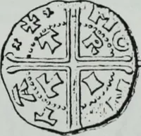 An illustration from Imitations des monnaies au type esterlin frappées en Europe pendante le XIIIe et le XIVe siècle (1871)