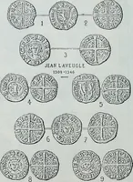 An illustration from Imitations des monnaies au type esterlin frappées en Europe pendante le XIIIe et le XIVe siècle (1871)