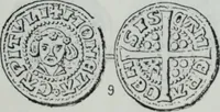 An illustration from Imitations des monnaies au type esterlin frappées en Europe pendante le XIIIe et le XIVe siècle (1871)
