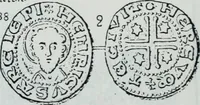An illustration from Imitations des monnaies au type esterlin frappées en Europe pendante le XIIIe et le XIVe siècle (1871)