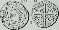 An illustration from Imitations des monnaies au type esterlin frappées en Europe pendante le XIIIe et le XIVe siècle (1871)