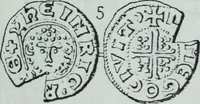 An illustration from Imitations des monnaies au type esterlin frappées en Europe pendante le XIIIe et le XIVe siècle (1871)