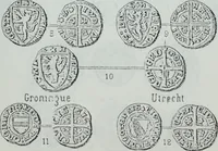 An illustration from Imitations des monnaies au type esterlin frappées en Europe pendante le XIIIe et le XIVe siècle (1871)