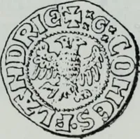 An illustration from Imitations des monnaies au type esterlin frappées en Europe pendante le XIIIe et le XIVe siècle (1871)