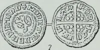 An illustration from Imitations des monnaies au type esterlin frappées en Europe pendante le XIIIe et le XIVe siècle (1871)