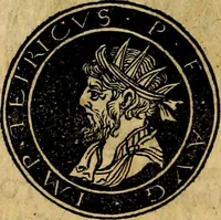 An illustration from Imperatorum et Caesarum vitæ, cum inaginibus ad vivam effigiem expressis. Libellus auctus cum elencho & iconijs consulum ab authore (1534)
