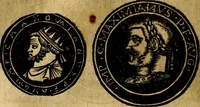 An illustration from Imperatorum et Caesarum vitæ, cum inaginibus ad vivam effigiem expressis. Libellus auctus cum elencho & iconijs consulum ab authore (1534)