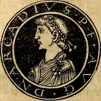 An illustration from Imperatorum et Caesarum vitæ, cum inaginibus ad vivam effigiem expressis. Libellus auctus cum elencho & iconijs consulum ab authore (1534)