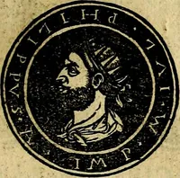An illustration from Imperatorum et Caesarum vitæ, cum inaginibus ad vivam effigiem expressis. Libellus auctus cum elencho & iconijs consulum ab authore (1534)