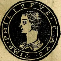 An illustration from Imperatorum et Caesarum vitæ, cum inaginibus ad vivam effigiem expressis. Libellus auctus cum elencho & iconijs consulum ab authore (1534)