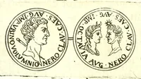 An illustration from Imperatorum romanorum numismata ex aere, mediae et minimae formae: descripta & enarrata (1671)