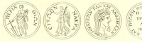 An illustration from Imperatorum romanorum numismata ex aere, mediae et minimae formae: descripta & enarrata (1671)