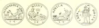 An illustration from Imperatorum romanorum numismata ex aere, mediae et minimae formae: descripta & enarrata (1671)