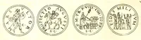 An illustration from Imperatorum romanorum numismata ex aere, mediae et minimae formae: descripta & enarrata (1671)