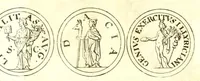 An illustration from Imperatorum romanorum numismata ex aere, mediae et minimae formae: descripta & enarrata (1671)