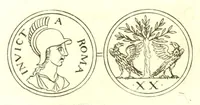 An illustration from Imperatorum romanorum numismata ex aere, mediae et minimae formae: descripta & enarrata (1671)