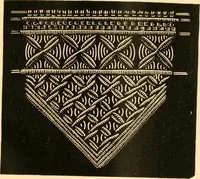 An illustration from The imperial macramé lace book. With numerous illustrations and instructions. Flax threads (1877)