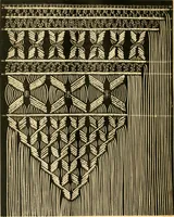 An illustration from The imperial macramé lace book. With numerous illustrations and instructions. Flax threads (1877)