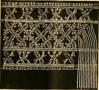 An illustration from The imperial macramé lace book. With numerous illustrations and instructions. Flax threads (1877)