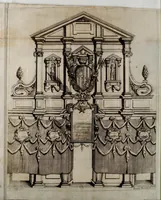 An illustration from Impetus doloris Excell. Princ. D. Ant. Triuulzio praepropera morte sublato praepropere funere parentatis (1678)